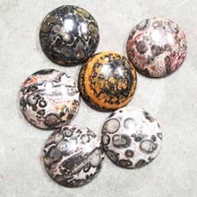 20MM ROUND CABOCHON LEOPARD SKIN(6PCS/BAG)